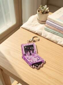 1PC/4pcs Cursed RetroConsole Weirdcore Dark Aesthetic Anime Acrylic Keychains, Retro Handheld Console & Cursed Weirdcore Art Series Odd Pattern Pendant, Backpack & Car Key Accessory, Gift For Nostalgic Handheld Console Gamers, Weirdcore Aesthetic, Dark Cute & Weird Game Culture Enthusiasts - Multicolor - View 9