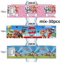 10pcs New Cartoon Paw Patrol Water Bottle Decorative Stickers, Food Packaging Bag Decoration Stickers, Holiday Party Gift Decoration - Multicolor - View 11