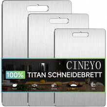3pcs Titanium Alloy Cutting Board Set, Pure Titanium Cutting Board, Double-Sided Titanium Alloy Chopping Board, Suitable For Meat, Bread, Vegetables, Fruits, Dishwasher - 3pcs - View 2