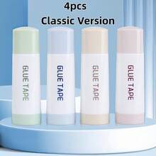 4pcs Double Sided Glue Dots Roller, Large Capacity Washi Tape, Suitable For Scrapbooking Art Office Use, Back To School Essential - Multicolor - View 10