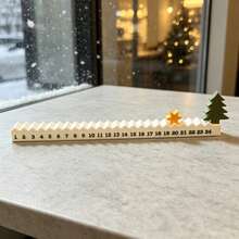 1pc 12-Month Christmas Countdown Calendar Desktop Decoration With Jagged Track And Star-Shaped Christmas Tree Ornament, Fun Calendar Decor For Christmas Tabletop Arrangement, Great Gift Choice - View 9