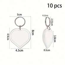5/10/20pcs Blank Photo Insert Keychains, Transparent Acrylic Photo Frame Key Rings, DIY Photo Pendant Charms, Suitable For Bags, Backpacks, Gift Making - Multicolor - View 18