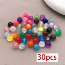 30pcs Resin 10mm Assorted Colors Cat Eye Stone Spacer Beads Round Polished Cat's Eye Loose Beads For DIY Bracelets Necklaces Beading Jewelry Making - Multicolor - View 24