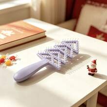 1PC Macaron Hollow Rib Comb For Women, Wet & Dry Use Detangling Hair Brush, Home Use Volumizing Styling Portable Air Cushion Comb, Suitable For Long & Short Hair Grooming, Blow-Dry Styling, Home & Travel Hair Care - Multicolor - View 8