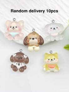 10/20pcs Cartoon Cute Puppy Milk Pendant Jewelry Accessories DIY Phone Chain Keychain Charm - Puppy - View 6