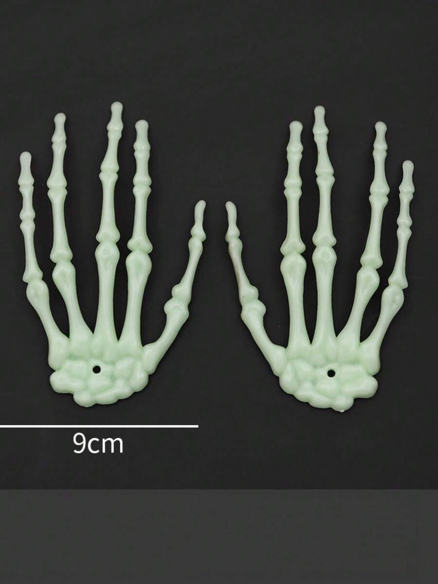 1pc Halloween Skeleton Palm, Suitable For Costume Party, Role Play Decoration, Strap-On Wings, Holiday Costume Prop (Random Color/Style) - Multiple Styles - View 1