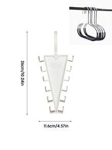 V-Shaped Wardrobe Storage Hanging Rack | 12 Hooks Large Capacity | 360° Rotating Space-Saving - Multicolor - View 12