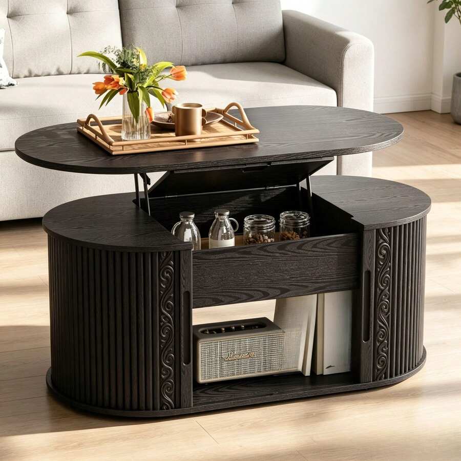 Sofa & Console Tables - Black - View 1
