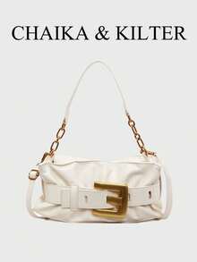 Women's Y2K Style Sweet Pink PU Leather Mini Boston Bag, Fashionable Gold Hardware Decor Handbag Crossbody Bag With Adjustable Shoulder Strap, Suitable For Daily Outings, Dates And Work - White - View 2