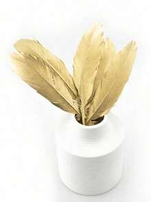 Gold Artificial Goose Feather Decorations 10/30/50pcs, Metallic Color Feather Decor, Suitable For Party Decoration, Wedding, New Year, Holiday DIY, Angel Wings Handmade - Multicolor - View 5