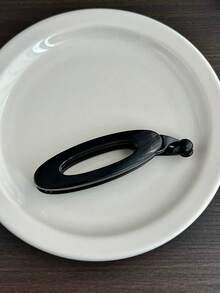 1Pc New Simple Oval Claw Clip For Women – Retro Wide-Edge Hair Clip For High Ponytail & Bun, Back Head Hair Accessory Hair Clips Hair Claws,Hair Slide - Multicolor - View 11