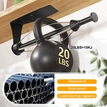 Paper Towel Holder, Under Cabinet Shock-Absorbing Paper Towel Rack, Under Cabinet Paper Towel Holder, Matte Black Metal Roll Holder With Shock-Absorbing Steel Wire, L-Shaped Bracket Wall-Mounted Paper Towel Dispenser, Suitable For Kitchen, Bathroom, RV - Black - View 7