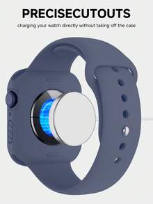 2合1運動矽膠錶帶與錶殼，相容 40mm、41mm、42mm、44mm、45mm、46mm 與 49mm 尺寸，柔軟舒適鉚接矽膠錶帶搭配防摔鏤空矽膠保護殼，適用於 Series Ultra/12/11/10/9/8/7/6/5/4/SE 機型，中性防水運動錶帶與錶殼套組 - 矽膠錶帶+錶殼-太空灰 - 查看 9