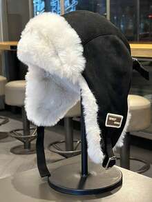 1pc Women's Winter Bucket Hat, Warm Bell-Shaped Hat With Soft Faux Fur Trim, Comfortable Cold Weather Hat, Suitable For Autumn/Winter Outfits, Travel, Walking, Commuting, Shopping And Daily Fashion Accessory - A - View 3