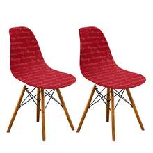 1/2/4/6pcs Christmas Print Shell Chair Covers, Removable & Washable, Suitable For Home, Hotel, Banquet - Multicolor - View 38