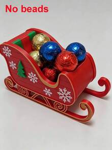 1/2pcs 3D Printed Christmas Sleigh Ornament (Excluding Santa Claus, Reindeer, Beads) - A - View 5