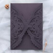 10pcs/Pack Hollow Flower Invitation Cards, Suitable For Wedding, Engagement, Birthday Party, Etc. Celebration Event, Greeting Cards Decoration - Multicolor - View 39