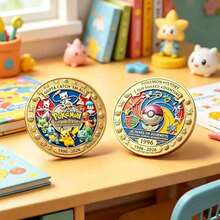 Hasbro 1pc/Pokémon 30th Anniversary Commemorative Coin Collectible 1996-2026 Pokémon Chapter Day Gift - Multi-color - View 4