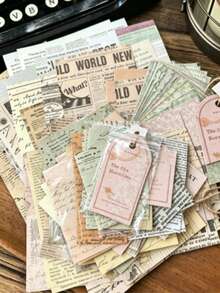 1pc Vintage Old Newspaper English Letter Background Decorative Paper (Random Style) - BQ961-morning Old Newspaper - View 2