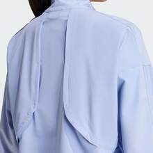 Adidas Jaket Olahraga Wanita Kerah Tegak Tenun Musim Semi/Gugur Nyaman Serbaguna untuk Latihan Kebugaran IX1702 - Biru muda berpendar - View 8