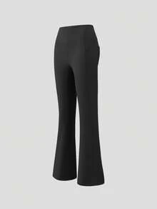 Beneunder Women's High-Stretch Flared Pants (High Warmth) EL015 - Twilight Black - View 10