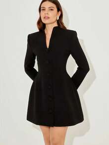 Women Short Dresses - Black - View 3