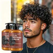 WATR BE LOTUS 9.47oz Men's Curl Styling Cream - Infused With Moroccan Argan Oil, Long-Lasting Frizz Control, Creates Bouncy Curls, Long-Lasting Hydration, Long-Lasting Hold, Suitable For Wavy And Curly Hair - Curling Cream - View 4