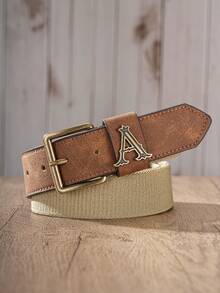 1pc Casual Minimalist Buckle Belt Women's Vintage Patchwork Decorative Waist Belt Suitable For Matching Dresses And Jeans - BH1251 - View 25