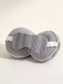 Striped Portable Travel Eye Mask With Storage Box, Soft Breathable Sleep Mask, Unisex, Adjustable Strap Light-Blocking Eye Mask, Suitable For Airplane Naps And Nighttime Sleep - Multicolor - View 13
