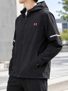 Under Armour Men's UA Tech Utility Woven Hooded Casual Training Jacket 6004967-001 - Black - View 4