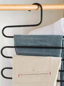 1/3pcs S-Shaped Stainless Steel Hangers - Non-Slip Space-Saving, Can Store Pants, Jeans And Scarves, Closet Storage Solution, Home Organization Essential - Multicolor - View 11