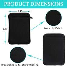 Walker Grips (2 Packs), Soft Padded Hand Covers, Non-Slip Comfortable Cushion Padding For Folding Walker Handle, Moisture Wicking Mobility Accessory - Black - View 9