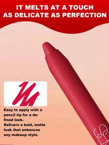 NARS Powermatte High-Intensity Lip Pencil Lip Liner #195 Midnight Rider 2.4g / 0.08 Oz | Bold, Matte Lip Liner With Rich, Intense Pigment | Long-Lasting Formula With Up To 12-Hour Wear | Smooth, Gliding Application For Precise Lip Definition - 195 Midnight Rider - 2.4g - View 2