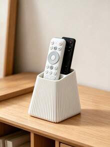 1pc Vertical Stripe Remote Control Storage Box, Remote Control Holder, Decorative Storage Box, Vertical Stripe Design, Easy Access, Suitable For TV, Air Conditioner And Other Home Remote Control Storage, Home Decor, Decorative Item, Storage Box, Dorm Storage, Desktop Organization, Christmas - one-size - View 6