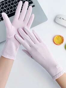 1 Pair Women's Summer Sun Protection Gloves, UV Resistant Thin Design, Anti-Slip Touchscreen For Driving, Cycling And Electric Scooter - A - View 16
