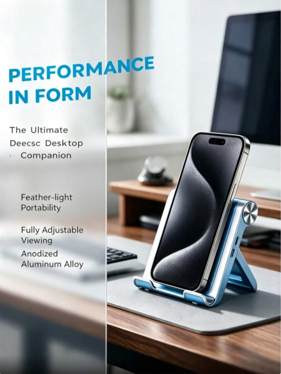 1/2pcs Foldable Portable Phone Stand, Premium ABS Desktop Holder, Adjustable Angle Universal Stand, Multi-Angle Folding Desktop Support, Lightweight Portable Pocket Size Design, Suitable For All Smartphones And Tablets, Stable Non-Slip Desktop Storage