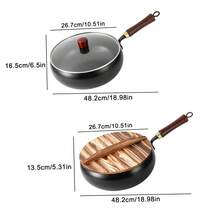 Cast Iron Covered Frying Pan, Cast Iron Frying Pan, 26CM Large Capacity Non Stick Iron Pan - Uniform Heat Dissipation, Excellent Insulation Performance - View 5