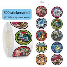 Hasbro 500pcs/Roll Stiker Dekoratif Kartun Pokémon untuk Jurnal dan Penyegelan - MultiWarna - View 1