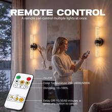 SEEDIQ Lampu Dinding Mewah Modern Nirkabel Isi Ulang, Lampu Dinding LED Gelembung Akrilik Naik Turun Bertenaga Baterai untuk Kamar Tidur, Ruang Tamu, dan Ruang Bersama - Hitam - View 5