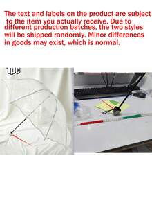 1/2 Premium French Transparent Umbrella, Floral Lace & Wavy Edge Design, Portable 3-Fold Travel Umbrella, Unisex, Suitable For Forest Picnic, Commute And Car Daily Use - Multicolor - View 10