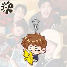 CORTI/S Star Shaped Acrylic Pendant, Creative High Appearance Backpack Charm, Cute Cartoon Style Hanging Ornament, Fan Collection Gift, Decorative Accessory For Bag Keychain JAMES JUHOON SEONGHYEON KEONHO - Multicolor - View 4