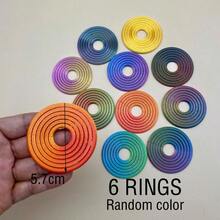 OBOVAY 6-Ring/7-Ring/8-Ring Nebula Ring, New Toy, Rotating Stress Relief Toy, Multi-Layer Rotating Structure Model, Desktop Stress Relief Decor, Creative Gift, Miniature Model Collection Toy, Creative And Interesting Small Gift, Suitable For Teenagers Stress Relief Toy, Suitable For Office Rotating Ring Stress Relief Toy, - Multicolor - View 14