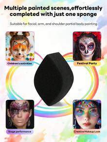 MAANGE 1/5/10/20pcs Dual-Use Makeup Sponges, Soft Skin-Friendly Powder Puffs, Easy-To-Apply Makeup Eggs, Daily Makeup Essential, Portable Travel Makeup Tool, Suitable For Liquid Cosmetics, Gift For Girls - Black - View 10