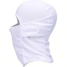Unisex Ski Balaclava Full Face Mask, Windproof Sun Protection Breathable Face Mask, UV Protection Ski Scarf, Suitable For Men/Women/Workers - White - View 3