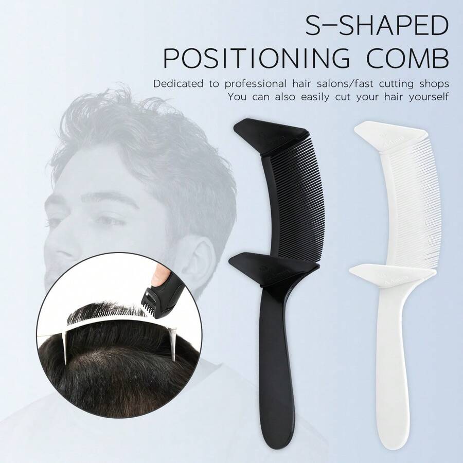 Curved Hair Clip Trimming Arc Comb Haircut Flat Top Hairstyle Comb Professional Hairdressing Curved Positioning Comb