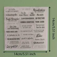 Christmas Quote Text Clear Silicone Stamp, Vintage Script Reusable Transparent Seal For Holiday Scrapbooking Card Making Handmade Projects - SD-4 - View 38
