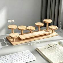 1pc Wooden Creative Figurine Display Stand For Accessories, Watches, Perfumes, Cosmetics, Desserts, Succulents - Multicolor - View 15