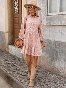 Women Short Dresses - Pink - View 5