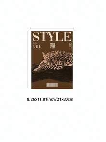 1/3pcs Frameless Brown Leopard Zebra Skateboard Y2K Wall Art Dorm Gift - Multi-color - View 23