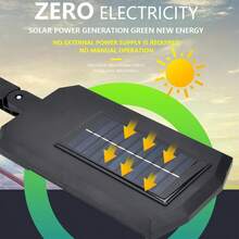Super Bright Solar Powered Light, High Power Street Light, Outdoor Motion Sensor Solar LED Light, ABS Material, Garden Spotlight, Wall Lamp, Waterproof Outdoor Multi-Function Garden Light, Suitable For Home, Camping, Rural Areas And Streets - Black - View 5